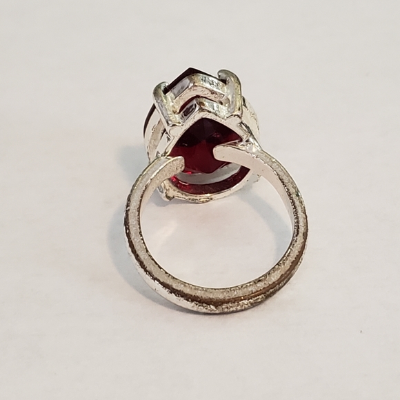 Red Ruby Rhinestone Ring - Picture 2 of 2